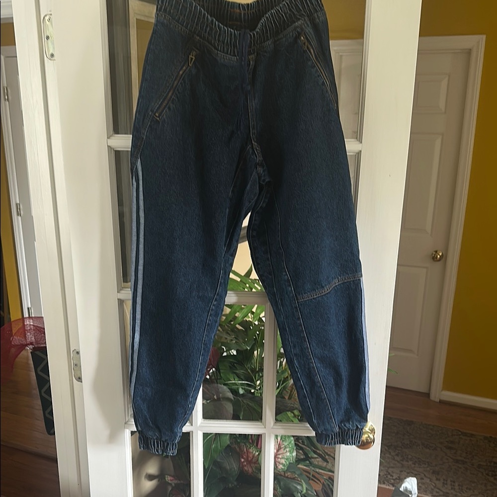 Adidas Ivy Park Blue Denim Jogger Pants